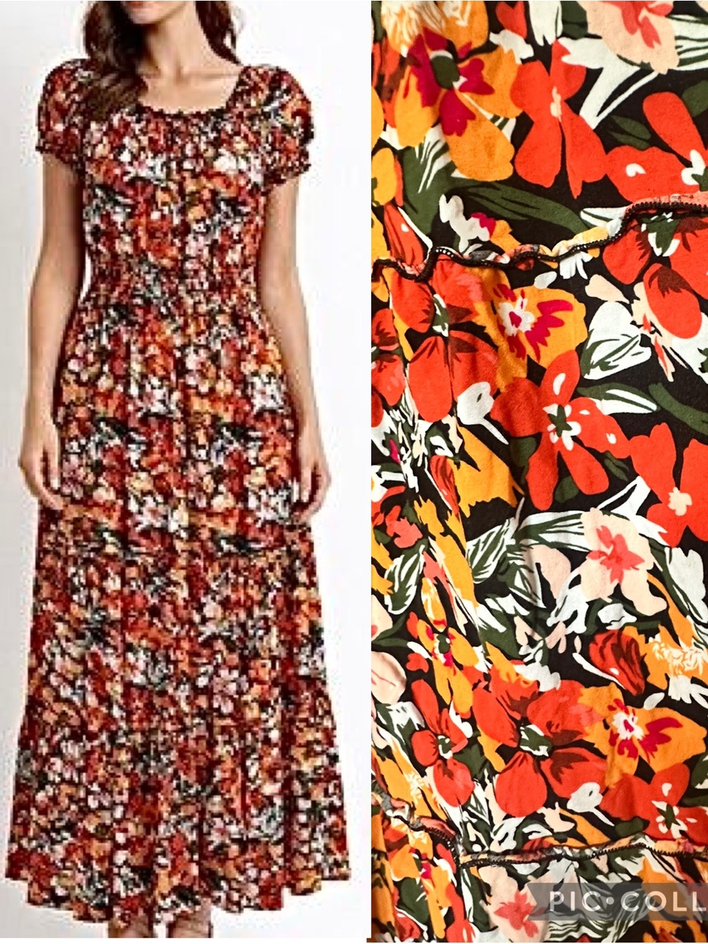 Kindred Off the Shoulder Floral Tiered Maxi Summer Dress Plus Size 1X